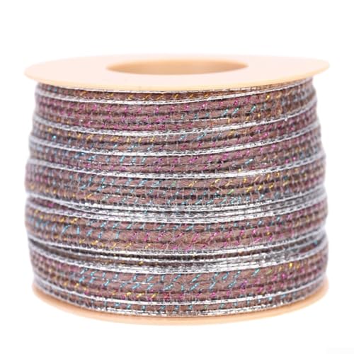 10 Meter Juteband Rolle mit Spitze für Party-Dekoration, Hochzeitsfeiern, Bastelprojekte, Haarschleife und Mini-Hut-Dekoration (dunkelbraun) von EasyByMall