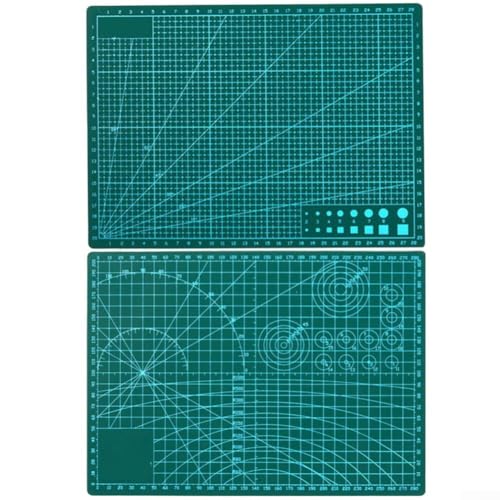 Zuverlässig in Kreativität. Das flexible und waschbare Design unserer doppelseitigen Schneidematte (A-4 Grün) von EasyByMall