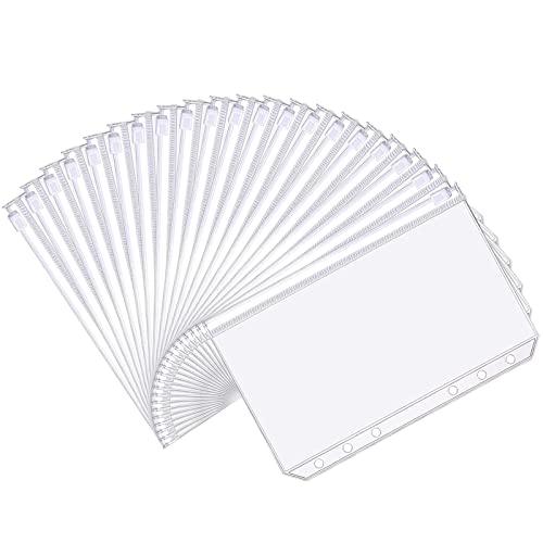 EasyDaa Bindertaschen, A5-Größe, 6 Löcher, wasserdichte PVC-Tasche, Premium-Ordner, Reißverschluss, Dokumentenmappen, Dokumententasche für 6-Ring-Notizbücher, lose Blätter, transparent, 20 Stück EasyDaa Bindertaschen, A5-Größe, 6 Löcher, wasserdichte PVC-Tasche, Premium-Ordner, Reißverschluss, Dokumentenmappen, Dokumententasche für 6-Ring-Notizbücher, lose Blätter, transparent, 20 Stück von EasyDaa