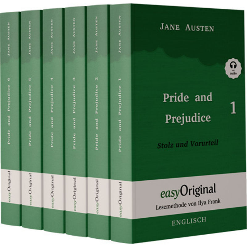 Pride And Prejudice / Stolz Und Vorurteil - 6 Teile Hardcover - (Buch + Mp3 Audio-Cd) - Lesemethode Von Ilya Frank - Zweisprachige Ausgabe Englisch-De von EasyOriginal