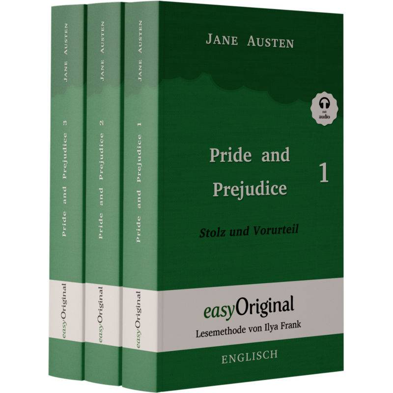 Pride And Prejudice / Stolz Und Vorurteil - Teile 1-3 Hardcover (Buch + 3 Mp3 Audio-Cd) - Lesemethode Von Ilya Frank - Zweisprachige Ausgabe Englisch- von EasyOriginal