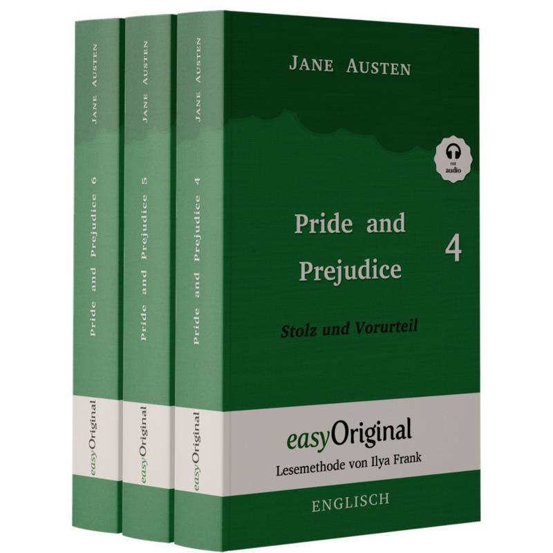 Pride And Prejudice / Stolz Und Vorurteil - Teile 4-6 Hardcover (Buch + 3 Mp3 Audio-Cd) - Lesemethode Von Ilya Frank - Zweisprachige Ausgabe Englisch- von EasyOriginal