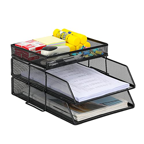 EasyPAG 3 Stück A4 Stapelbar Metall Büro Schreibtisch Organizer Dokumentenhalter Aktenablage Zeitschriftenhalter Briefablage Papier Magazin Organisator,Schwarz EasyPAG 3 Stück A4 Stapelbar Metall Büro Schreibtisch Organizer Dokumentenhalter Aktenablage Zeitschriftenhalter Briefablage Papier Magazin Organisator,Schwarz von EasyPAG