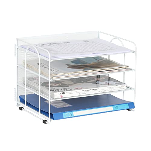 EasyPAG 4 Fächer A4 Metall Büro Schreibtisch Organizer Dokumentenhalter Aktenablage Zeitschriftenhalter Briefablage Papier Magazin Organisator,Weiß EasyPAG 4 Fächer A4 Metall Büro Schreibtisch Organizer Dokumentenhalter Aktenablage Zeitschriftenhalter Briefablage Papier Magazin Organisator,Weiß von EasyPAG