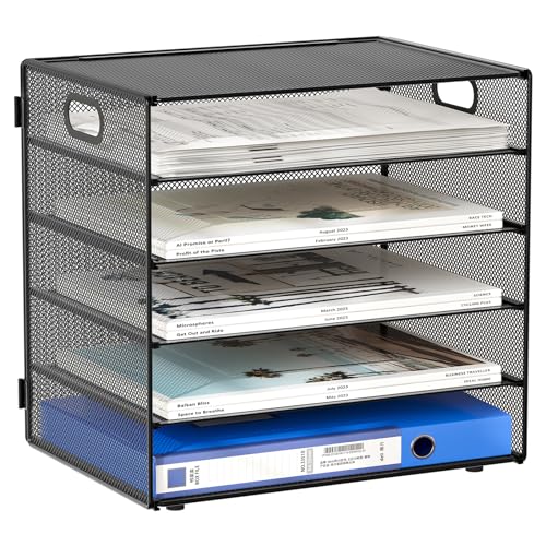 EasyPAG 5 Fächer A4 Metall Büro Schreibtisch Organizer Dokumentenhalter Aktenablage Zeitschriftenhalter Briefablage Papier Magazin Organisator,Schwarz EasyPAG 5 Fächer A4 Metall Büro Schreibtisch Organizer Dokumentenhalter Aktenablage Zeitschriftenhalter Briefablage Papier Magazin Organisator,Schwarz von EasyPAG