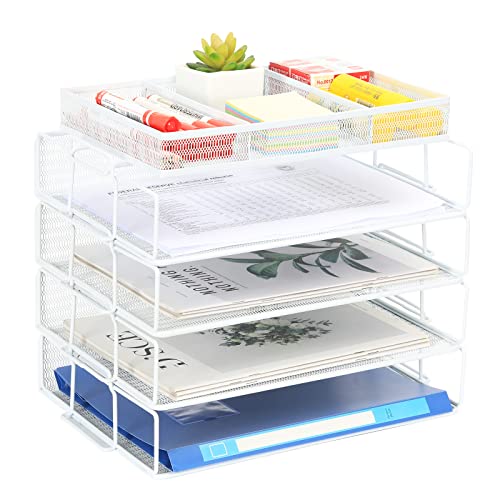 EasyPAG 5 Stück A4 Stapelbar Metall Büro Schreibtisch Organizer Dokumentenhalter Aktenablage Zeitschriftenhalter Briefablage Papier Magazin Organisator,Weiß EasyPAG 5 Stück A4 Stapelbar Metall Büro Schreibtisch Organizer Dokumentenhalter Aktenablage Zeitschriftenhalter Briefablage Papier Magazin Organisator,Weiß von EasyPAG