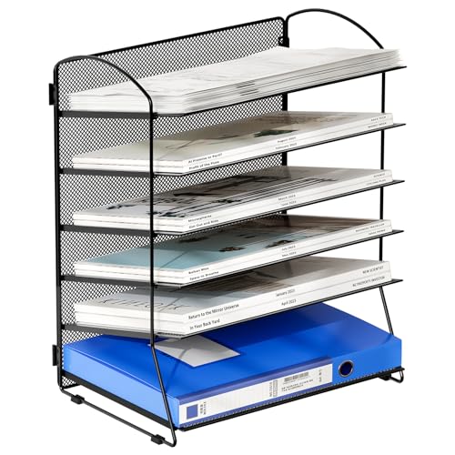 EasyPAG 6 Fächer A4 Metall Büro Schreibtisch Organizer Dokumentenhalter Aktenablage Zeitschriftenhalter Briefablage Papier Magazin Organisator,Schwarz EasyPAG 6 Fächer A4 Metall Büro Schreibtisch Organizer Dokumentenhalter Aktenablage Zeitschriftenhalter Briefablage Papier Magazin Organisator,Schwarz von EasyPAG