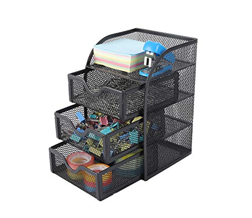 EasyPAG Kleine Schublade aus Netzstoff, 3 Etagen, Schreibtisch-Organizer, Bürobedarf, Schwarz EasyPAG Kleine Schublade aus Netzstoff, 3 Etagen, Schreibtisch-Organizer, Bürobedarf, Schwarz von EasyPAG