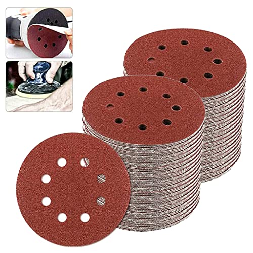 160 Stück 125mm Schleifscheiben Klett, 8-Loch Rundschleifpapier, 20 x 60/80/100/120/150/240 Körnung + 10 x 320/400/600/1000 Körnung für Exzenterschleifer oder Holz, Metall, Farbe 160 Stück 125mm Schleifscheiben Klett, 8-Loch Rundschleifpapier, 20 x 60/80/100/120/150/240 Körnung + 10 x 320/400/600/1000 Körnung für Exzenterschleifer oder Holz, Metall, Farbe von Easyhomie