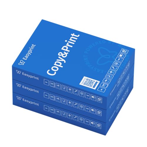 NEU! Easyprint Druckerpapier Kopierpapier 500-150000 Blatt A4 Premium Hochweiß CIE 160 Testsieger PEFC Umweltzertifikat (1.500 Blatt) von Easyprint