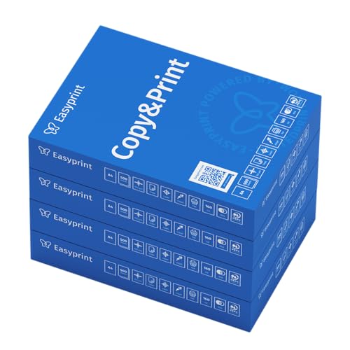 NEU! Easyprint Druckerpapier Kopierpapier 500-150000 Blatt A4 Premium Hochweiß CIE 160 Testsieger PEFC Umweltzertifikat (2.000 Blatt) von Easyprint