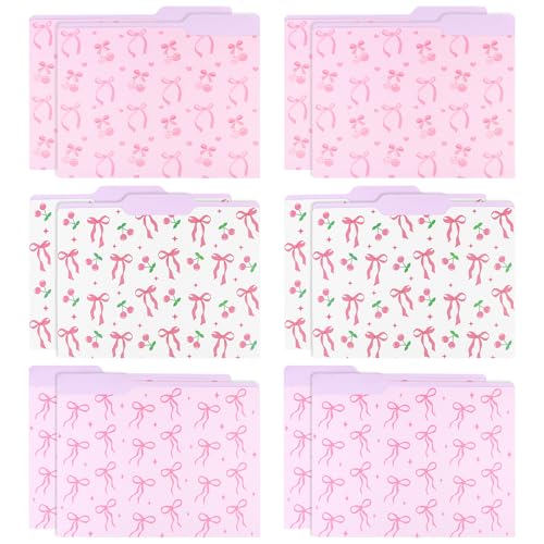 Aktenordner mit Schleife, Briefgröße, Schleife, Kokette, mit 1/3-Schnittlasche für Aktenschrank, Heimbüro, Klassenzimmer, Zubehör, 22,9 x 30,5 cm, 18 Stück Aktenordner mit Schleife, Briefgröße, Schleife, Kokette, mit 1/3-Schnittlasche für Aktenschrank, Heimbüro, Klassenzimmer, Zubehör, 22,9 x 30,5 cm, 18 Stück von Easywiny