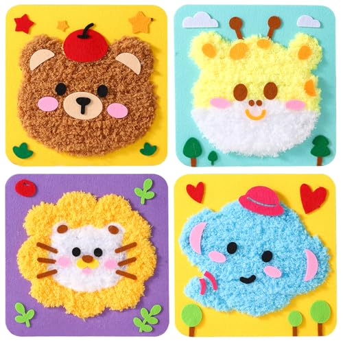 Eatbuy DIY Stickpuppen-Set - Nähset für Kinder mit Werkzeugen, Pädagogisches Nähen für Wolltiere & Handpuppen, Kreatives Geschenk für Handarbeit, Schule und Familie (B) von Eatbuy