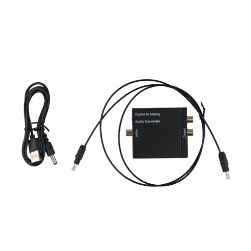 Eawfgtuw 1 x Digital-auf-Analog-Audio-Konverter, mit optischem Koaxialkabel, 3,5-mm-Adapter (Host + USB + Faser) von Eawfgtuw