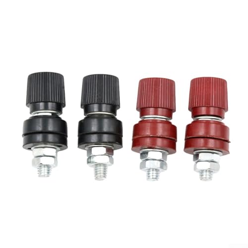 Eawfgtuw 4 x männliche Schraubklemme, Audio-Bindungspfosten, isolierte Klemme, 6 mm Stecker von Eawfgtuw