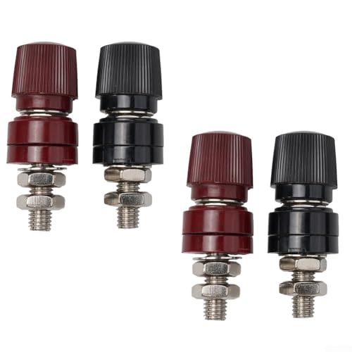 Eawfgtuw 4 x männliche Schraubklemme, Audio-Bindungspfosten, isolierte Klemme, 8 mm Stecker Eawfgtuw 4 x männliche Schraubklemme, Audio-Bindungspfosten, isolierte Klemme, 8 mm Stecker von Eawfgtuw