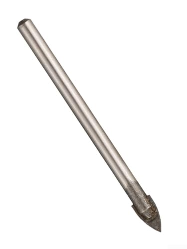Eawfgtuw Bohrer für 3–12 mm Hartmetallspitze, Speerspitze, Bohrer für Glas, Fliesen, Keramik, Granit, Stein, Holz, Kunststoff, Beton (6 mm) von Eawfgtuw