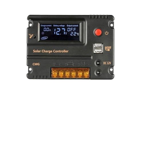 Eawfgtuw Digitales Display, wasserdichter MPPT-Laderegler, Solarmodul-Regler, 10–100 A (20 A) von Eawfgtuw