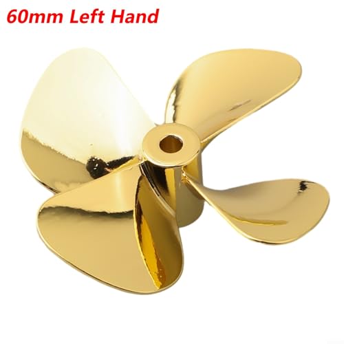 Eawfgtuw Für RC Boot 4 Blatt Propeller Metallkonstruktion für ROV und Angelboote (D60mm Linkshänder) von Eawfgtuw