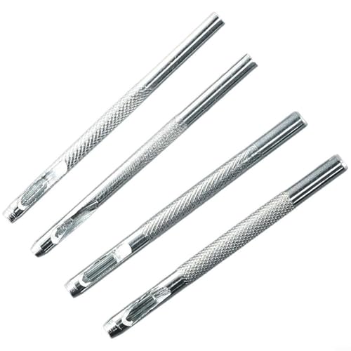 Eawfgtuw Leder-Lochstanzer-Set, runde Form, Stahlstanzwerkzeug-Set in den Größen 2,5 mm, 3 mm, 3,5 mm, 4 mm, für Gürtel, Uhrenarmband und DIY-Lederhandwerksprojekte, 4 Stück Eawfgtuw Leder-Lochstanzer-Set, runde Form, Stahlstanzwerkzeug-Set in den Größen 2,5 mm, 3 mm, 3,5 mm, 4 mm, für Gürtel, Uhrenarmband und DIY-Lederhandwerksprojekte, 4 Stück von Eawfgtuw