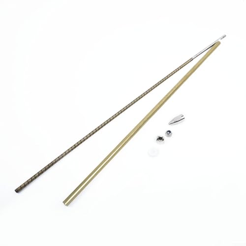 Eawfgtuw RC Boot 4 mm flexibler Schaft, Kunststoffrohr, Edelstahl-Kugelkopf, 350 mm im Uhrzeigersinn, Propeller-Komponenten mit Kupferrohr für Modellfahrzeuge (300 mm-CCW) von Eawfgtuw