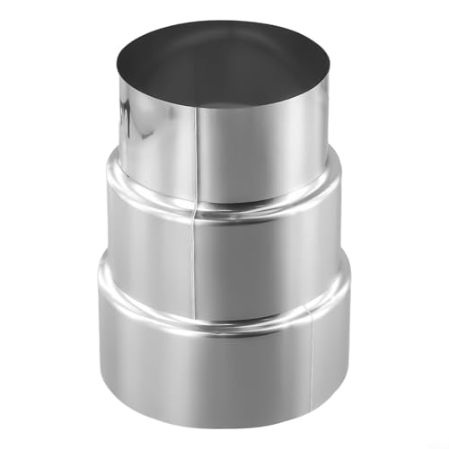 Eawfgtuw Reduzierstück für Edelstahl-Rauchrohr-Reduzierstück, Kaminauskleidung, Ofenrohr-Adapter für Holzbrenner oder Kaminabzug (Ø 110 mm/Ø 90 mm) von Eawfgtuw