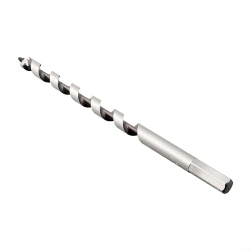 Eawfgtuw Schlangenbohrer für Holzbearbeitung, 230 mm lang, Hartstahl, Sechskantschaft, Zentrierbohrer für präzises Tieflochbohren, 6–25 mm Durchmesser, 1 Stück (20 mm) von Eawfgtuw