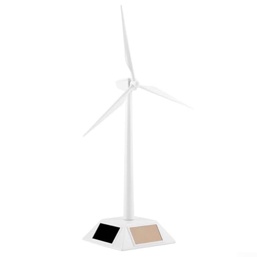 Eawfgtuw Solarbetriebenes Windturbinen-Modell für Desktop-Display, pädagogisches Windmühlen-Ornament, erneuerbare Energien, wissenschaftliches Projekt-Set, Lehrwerkzeug für Kinder und Studenten von Eawfgtuw