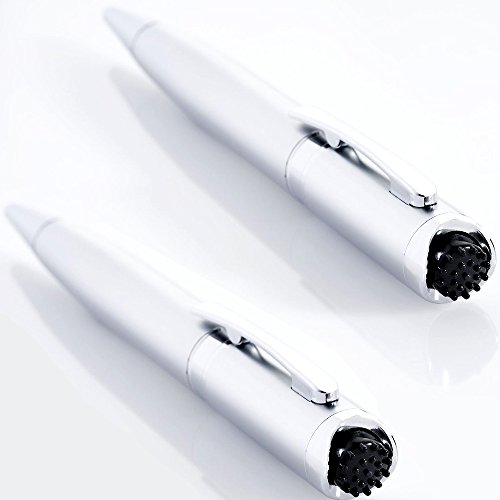 2er Set Kugelschreiber mit Vibration Kuli Massagestift Druckkugelschreiber Massage Schreibstift Wellness Stift von Eaxus