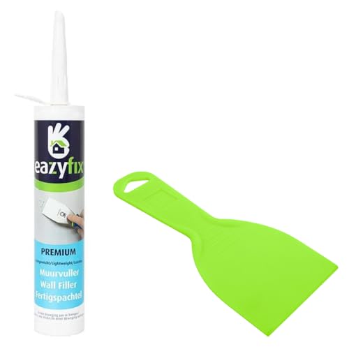 EAZYFIX® - Wandreparaturset Klein - Spachtelmasse Weiß für Wände, Holzleim Wandfarbe, Reparaturspachtel für Innen und Aussenbereich - 310ml von Eazyfix