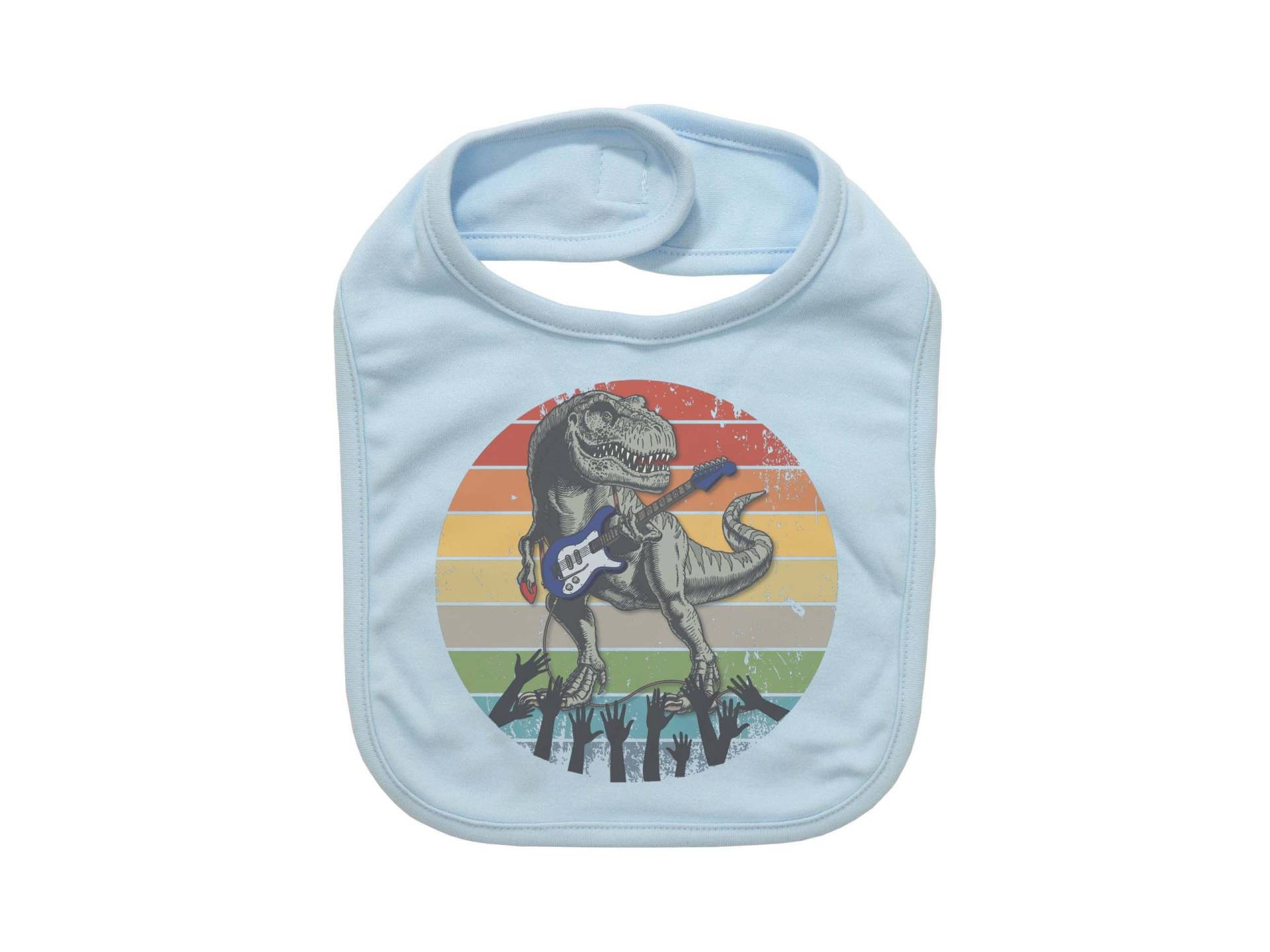 Baby Gitarre Lätzchen, Dino, Dinosaurier Spielen Gitarre, Zukunft Rockstar, Super Soft, Sublimiertes Design, Gitarrist Bib von EbenezerFire