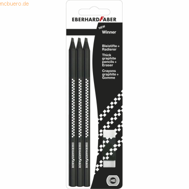 10 x Eberhard Faber Bleistift Winner HB schwarz VE=6 Stück + 1 Radiere 10 x Eberhard Faber Bleistift Winner HB schwarz VE=6 Stück + 1 Radiere von Eberhard Faber
