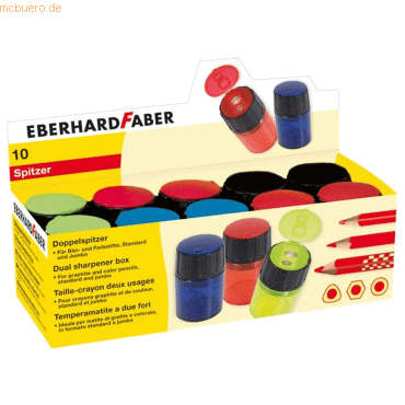 10 x Eberhard Faber Doppelspitzdose 8/10mm farbig sortiert von Eberhard Faber