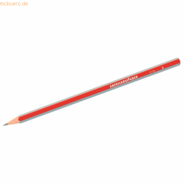12 x Eberhard Faber Bleistift Standard gestreift B rot/silber 12 x Eberhard Faber Bleistift Standard gestreift B rot/silber von Eberhard Faber