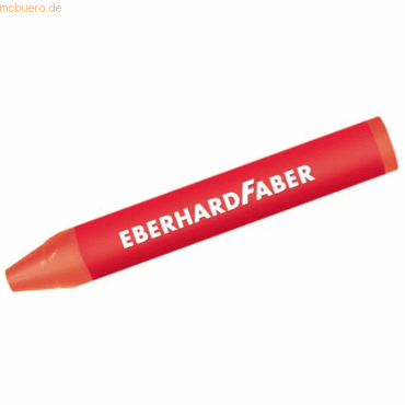 12 x Eberhard Faber Wachskreide dreikant scharlachrot von Eberhard Faber