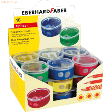 18 x Eberhard Faber Doppelspitzdose 8/10mm farbig sortiert von Eberhard Faber