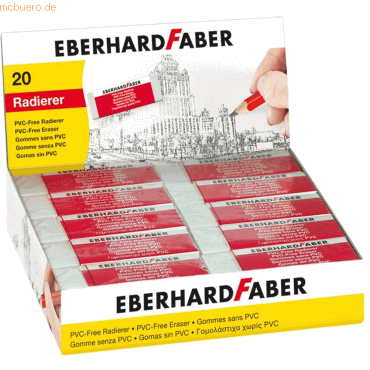 20 x Eberhard Faber Radierer Kunststoff 22x12x62mm weiß 20 x Eberhard Faber Radierer Kunststoff 22x12x62mm weiß von Eberhard Faber