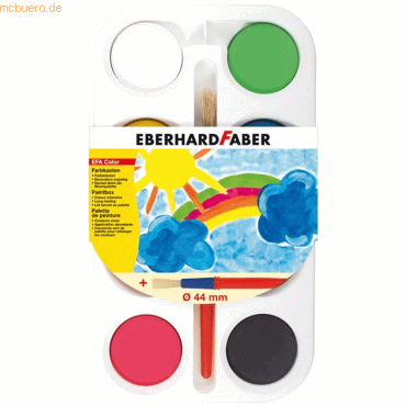 3 x Eberhard Faber Farbkasten 44mm 8 Farben sortiert von Eberhard Faber