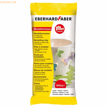 3 x Eberhard Faber Modelliermasse Plast classic tonbasierend 1kg weiß 3 x Eberhard Faber Modelliermasse Plast classic tonbasierend 1kg weiß von Eberhard Faber