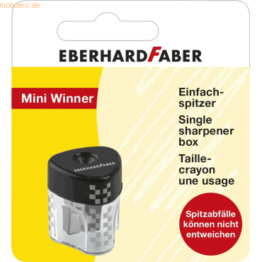 6 x Eberhard Faber Dosenspitzer Mini Winner dreieckig 8mm grau von Eberhard Faber