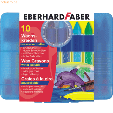6 x Eberhard Faber Wachsmalkreide wasservermalbar VE=10 Farben von Eberhard Faber