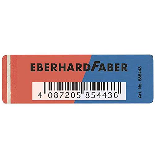 EBERHARD FABER Kautschuk-Radierer, rot/blau von Eberhard Faber
