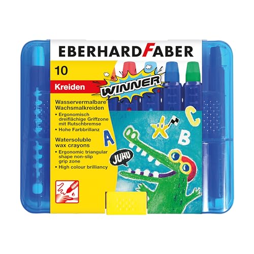 Eberhard Faber 521110 - Wachsmalkreide Winner, wasservermalbar, 10 Wachsmalstifte in praktischer Kunststoffbox Eberhard Faber 521110 - Wachsmalkreide Winner, wasservermalbar, 10 Wachsmalstifte in praktischer Kunststoffbox von Eberhard Faber