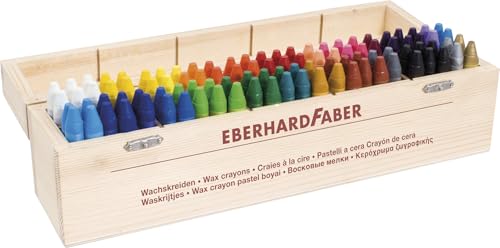 EBERHARD FABER 524020 - Wachsmalkreide Colori, 100 Wachsmalstifte in Holzbox, bruchsichere Kreiden in Dreikantform, wasserfest EBERHARD FABER 524020 - Wachsmalkreide Colori, 100 Wachsmalstifte in Holzbox, bruchsichere Kreiden in Dreikantform, wasserfest von Eberhard Faber