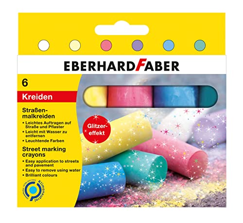 Eberhard Faber 526504 - Straßenkreide Glitzer, 6 leuchtenden Farben Straßenmalkreide im Kartonetui Eberhard Faber 526504 - Straßenkreide Glitzer, 6 leuchtenden Farben Straßenmalkreide im Kartonetui von Eberhard Faber