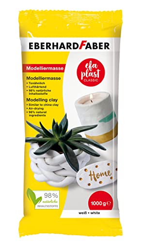 Eberhard Faber 570101 - Modelliermasse lufttrocknend weiß, 1 kg EFA Plast classic tonbasiert Eberhard Faber 570101 - Modelliermasse lufttrocknend weiß, 1 kg EFA Plast classic tonbasiert von Eberhard Faber