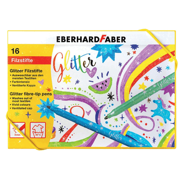 Eberhard Faber Fasermaler Glitzer - 16er Kartonbox sortiert. von Eberhard Faber