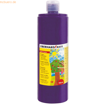 Eberhard Faber Fingerfarbe Flasche 750ml purpurviolett von Eberhard Faber