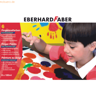 Eberhard Faber Fingermalfarben 6 Farben a 100ml von Eberhard Faber