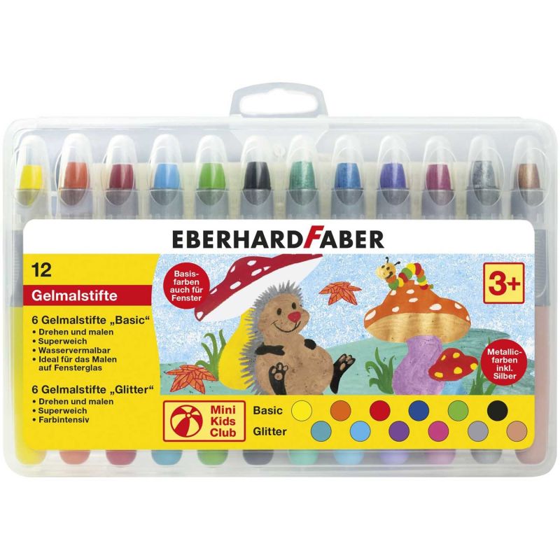 Gelmalstifte Basic & Glitter 12er Set von Eberhard Faber